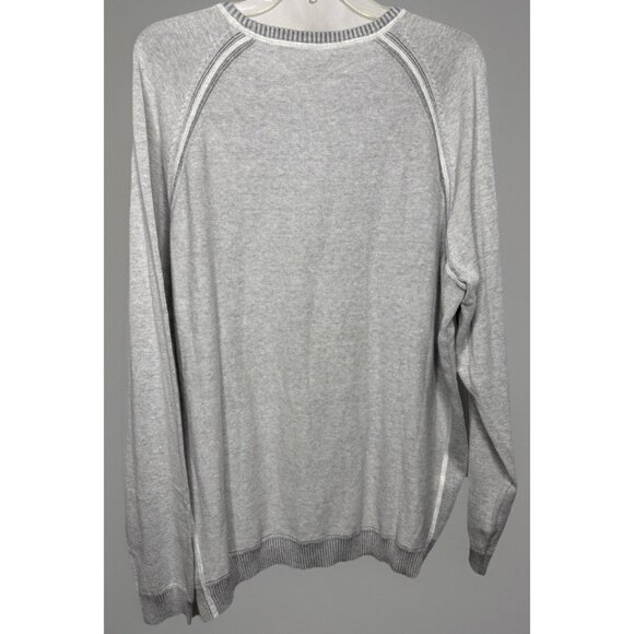 Tommy Bahama XL Gray Cotton Pullover Sweater Long Sleeve Marlin Logo - Picture 6 of 6